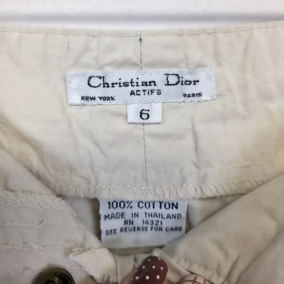 Christian Dior Actifs Pants Women 6 Beige Tapered Pleated High Waisted Old Money - Picture 7 of 16